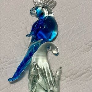 Murano Glass Cockatoo Sculpture